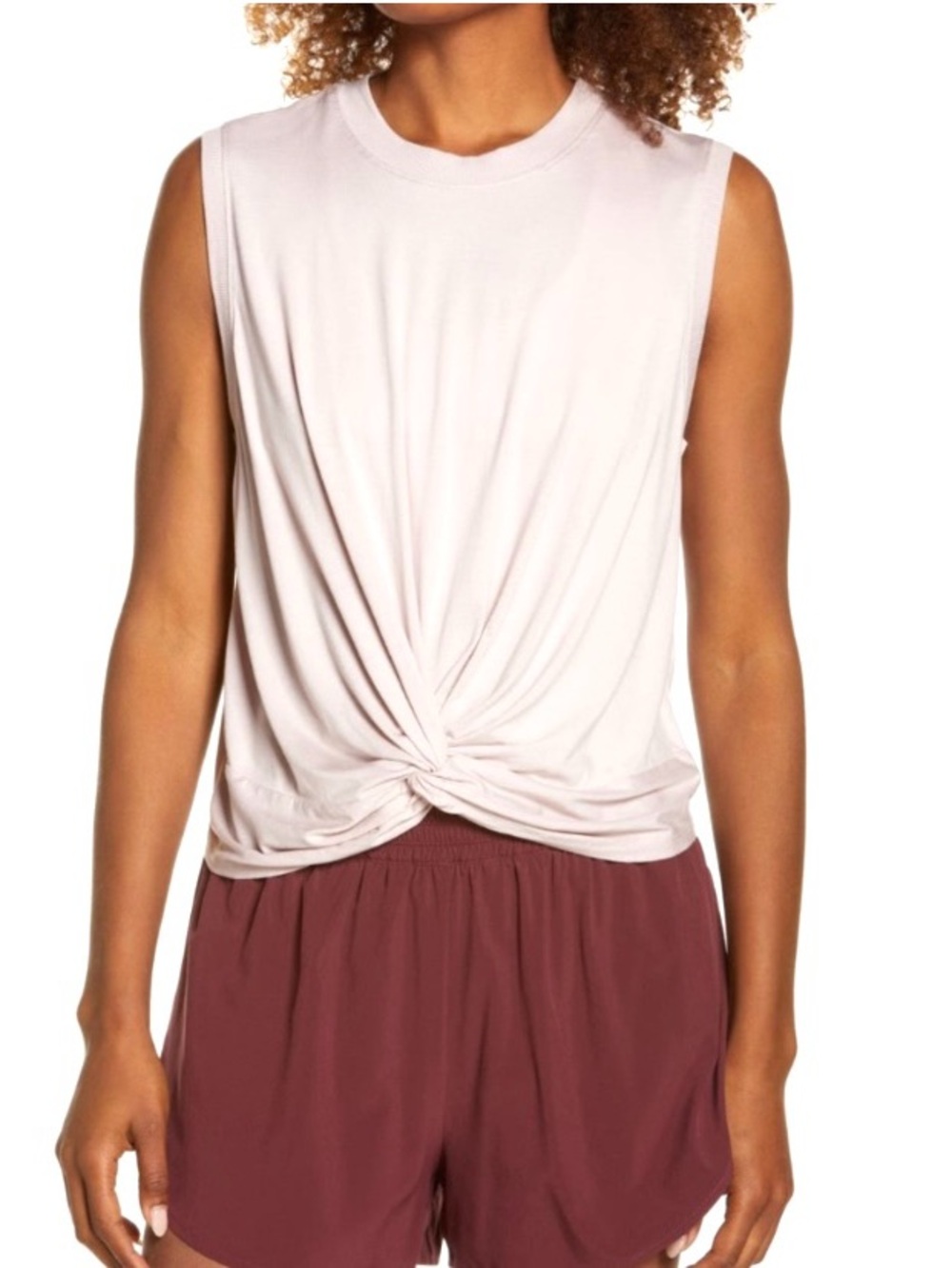 Zella  Nordstrom Women’s Sleeveless Twist-Front Tank Top  Size XL